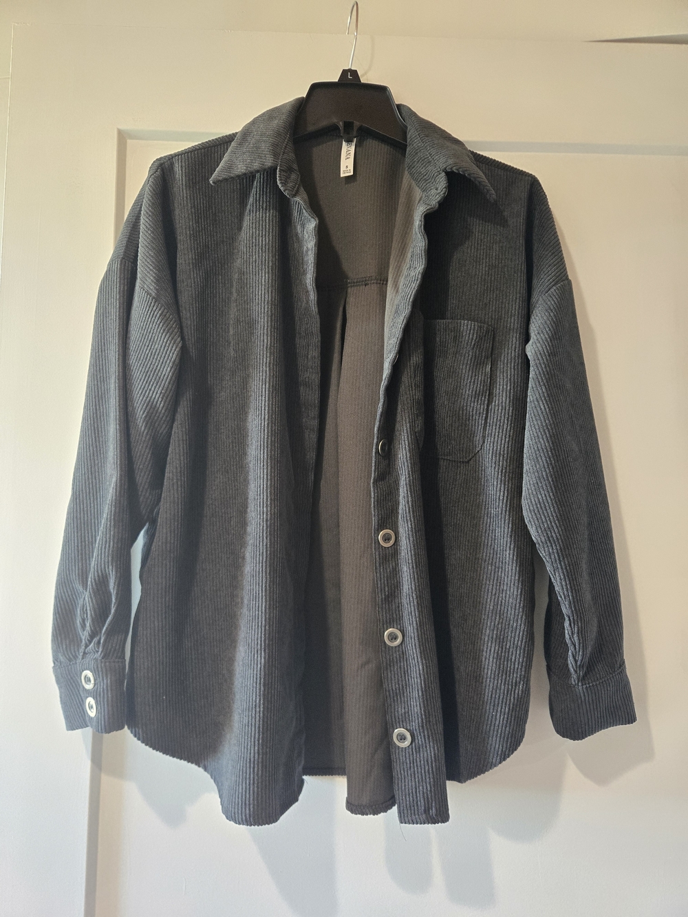 Zenana Outfitters Women's Oversize Corduroy Shirt Jacket - Hunter Green